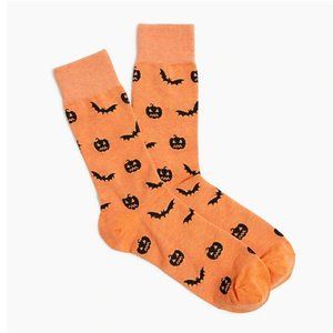JCrew Men's Trouser Socks- Halloween Pumpkins NWT